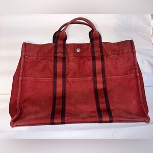 HERMES PARIS Fourre Tout Large Canvas Tote NO OFFERS FINAL MARKDOWN